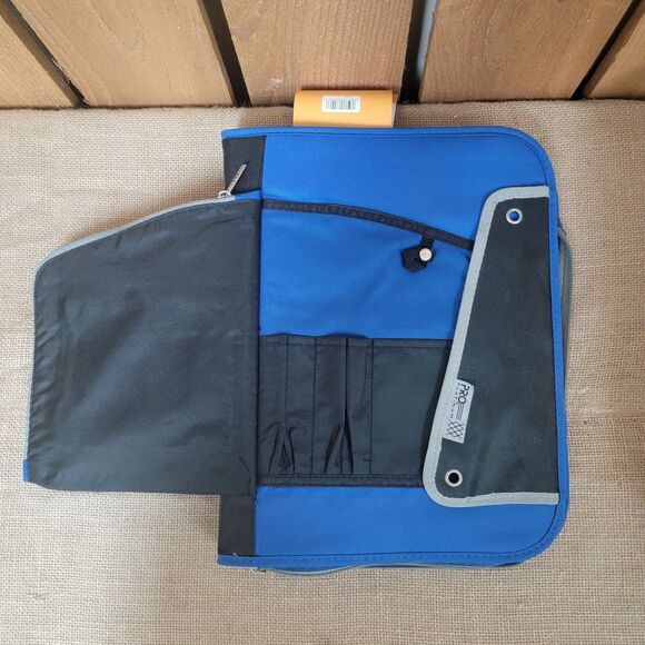 PRO Platinum Zipper Binder Interior Expanding File 1.5 Inch Blue Black - Picture 4 of 5